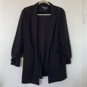 Suzy Shier Ruched Sleeve Blazer
